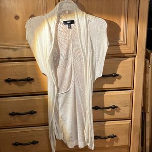 Open Lightweight Cardi, White, Mossimo, XS